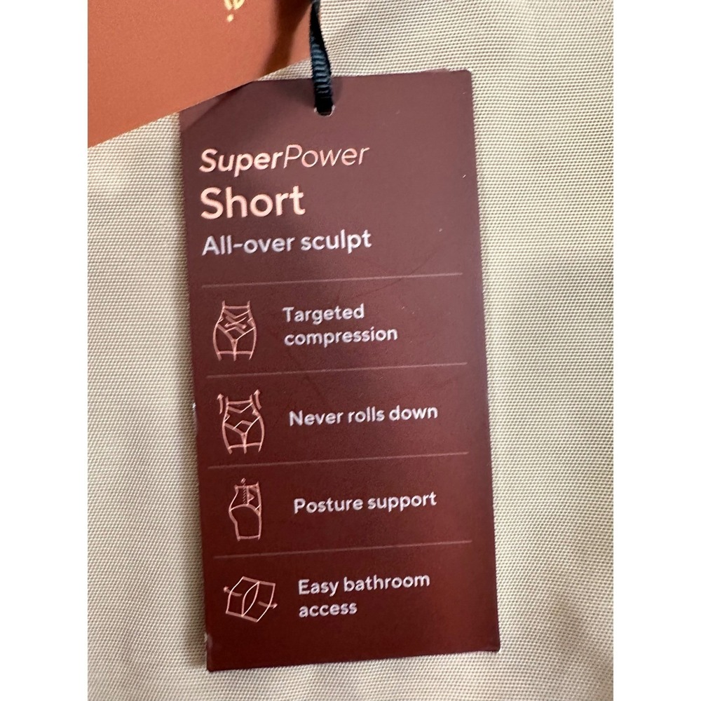 Honeylove High-Waisted Superpower Sculptwear Short 1X Nude Sand patented NEW‎ - Picture 3 of 13